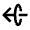Arrow Through Elipse Left Icon from Outlined Line - Material Pro Free Set