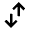 Arrow Transfer Vertical Alt Fill Icon from Sharp Fill - Material Pro Free Set