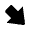 Big Arrow Diagonal Bottom Right Fill Icon from Outlined Fill - Material Pro Free Set