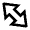 Big Arrow Diagonal Expand Alt Icon from Outlined Line - Material Pro Free Set