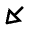 Diagonal Triangle Arrow Bottom Left Icon from Outlined Line - Material Pro Free Set
