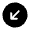 Round Arrow Left Down Icon from Solar Bold Set