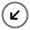 Round Arrow Left Down Icon from Solar Line Duotone Set