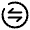 Round Transfer Horizontal Icon from Solar Broken Set