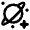 Astronomy Saturn Star Icon from Nova Line Set