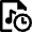 Audio File Clock Icon from Nova Line Set