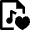 Audio File Favorite Heart Icon from Nova Line Set