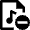 Audio File Subtract Remove Icon from Nova Line Set