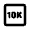 10k Icon from Rounded Line - Material Pro Set
