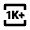 1k Plus Icon from Outlined Line - Material Pro Set