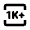1k Plus Icon from Rounded Line - Material Pro Set