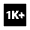 1k Plus Fill Icon from Sharp Fill - Material Pro Set