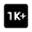 1k Plus Fill Icon from Outlined Fill - Material Symbols Set