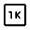 1k Icon from Rounded Line - Material Symbols Set