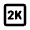 2k Icon from Rounded Line - Material Pro Set