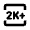 2k Plus Icon from Rounded Line - Material Pro Set