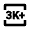 3k Plus Icon from Outlined Line - Material Pro Set