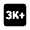 3k Plus Fill Icon from Rounded Fill - Material Pro Set