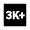 3k Plus Fill Icon from Sharp Fill - Material Pro Set