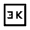 3k Icon from Sharp Line - Material Symbols Set