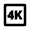 4k Icon from Outlined Line - Material Pro Set