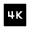 4k Fill Icon from Sharp Fill - Material Symbols Set