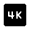 4k Fill Icon from Rounded Fill - Material Symbols Set