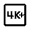 4k Plus Icon from Outlined Line - Material Symbols Set