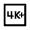 4k Plus Icon from Sharp Line - Material Symbols Set