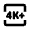 4k Plus Icon from Rounded Line - Material Pro Set