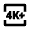 4k Plus Icon from Outlined Line - Material Pro Set