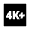 4k Plus Fill Icon from Sharp Fill - Material Pro Set