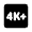4k Plus Fill Icon from Rounded Fill - Material Pro Set