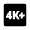 4k Plus Fill Icon from Outlined Fill - Material Pro Set