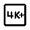 4k Plus Icon from Rounded Line - Material Symbols Set