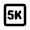 5k Icon from Rounded Line - Material Pro Set
