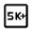 5k Plus Icon from Rounded Line - Material Symbols Set