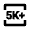 5k Plus Icon from Outlined Line - Material Pro Set