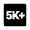 5k Plus Fill Icon from Outlined Fill - Material Pro Set