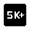 5k Plus Fill Icon from Rounded Fill - Material Symbols Set