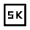 5k Icon from Sharp Line - Material Symbols Set