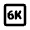 6k Icon from Rounded Line - Material Pro Set