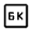 6k Icon from Rounded Line - Material Symbols Set