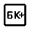 6k Plus Icon from Outlined Line - Material Symbols Set