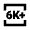6k Plus Icon from Sharp Line - Material Pro Set