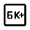 6k Plus Icon from Rounded Line - Material Symbols Set