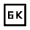 6k Icon from Sharp Line - Material Symbols Set