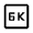 6k Icon from Outlined Line - Material Symbols Set