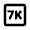 7k Icon from Rounded Line - Material Pro Set