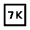 7k Icon from Sharp Line - Material Symbols Set